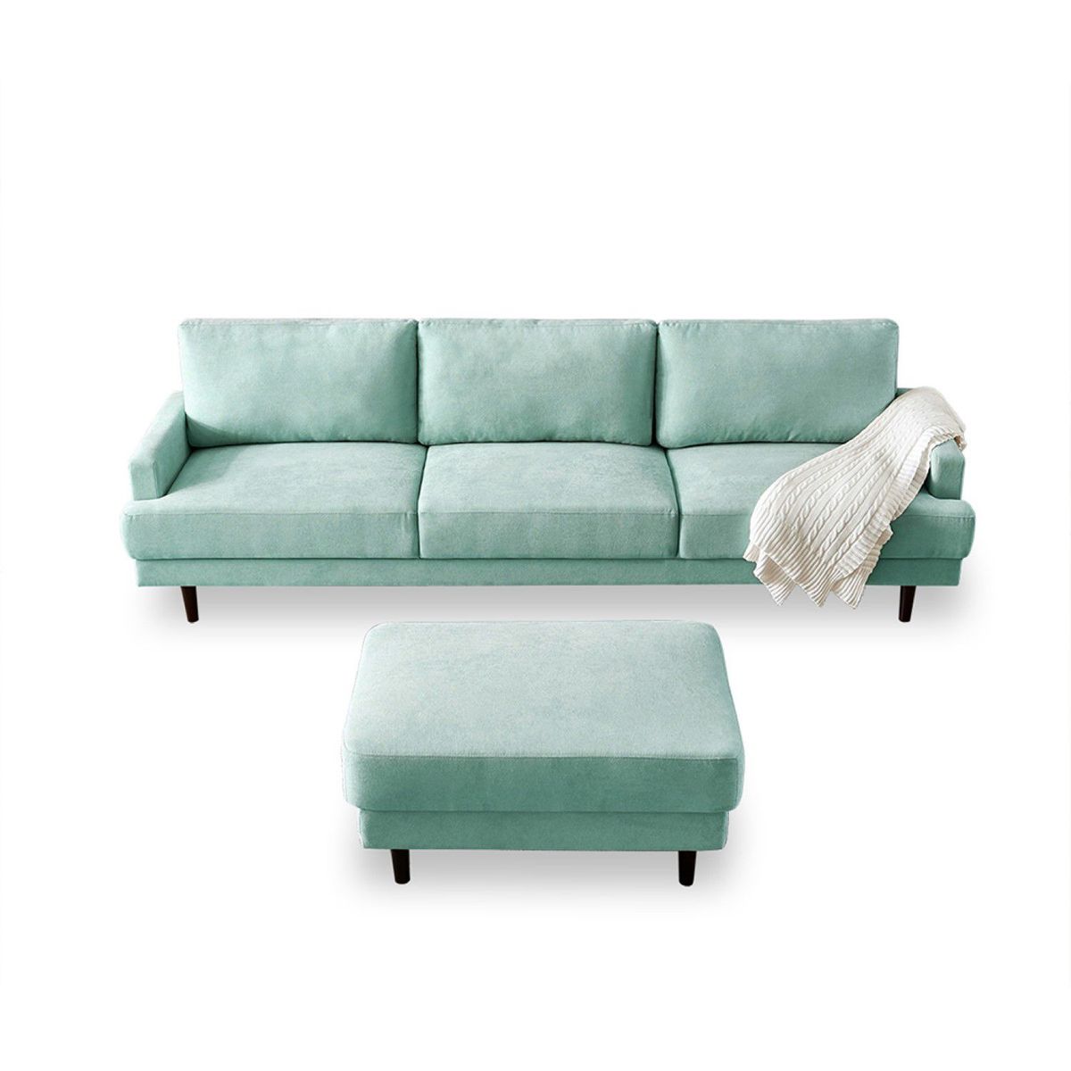 HOME PREMIUM - Sofá Matty 3 Cuerpos + Banqueta