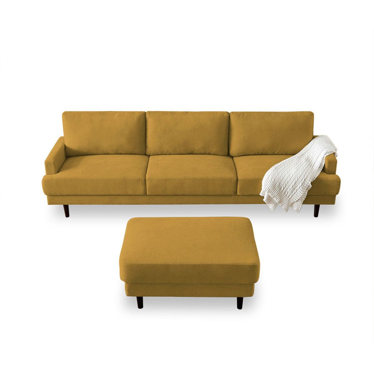 HOME PREMIUM - Sofá Matty 3 Cuerpos + Banqueta