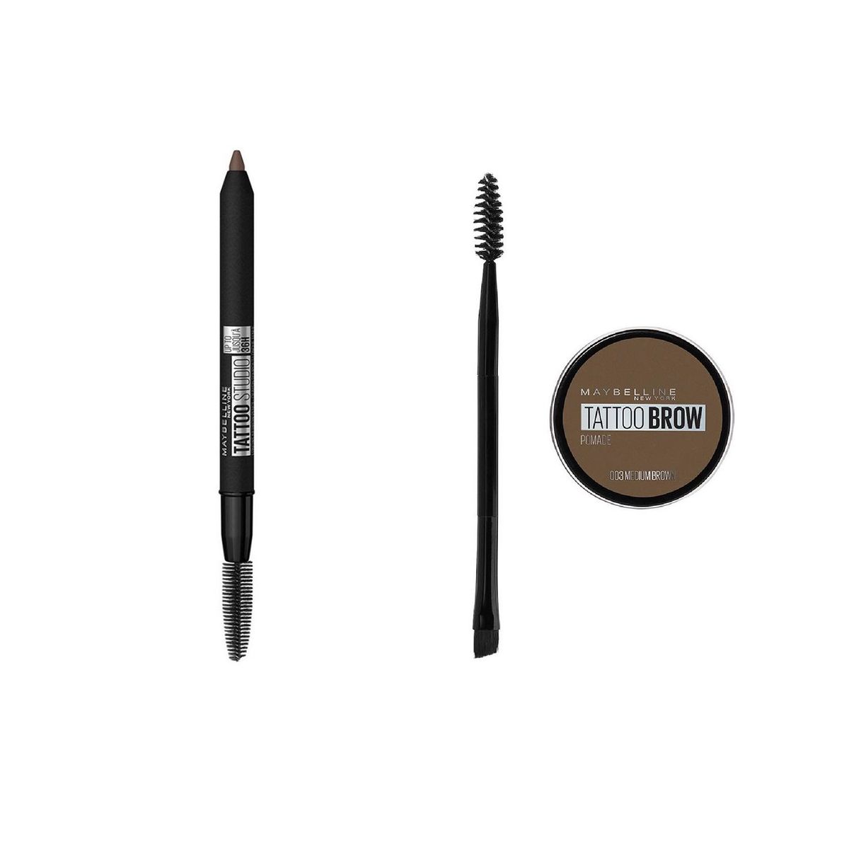 MAYBELLINE - Set Maybelline Pomada de Cejas Tattoo Brow + Delineador de Cejas Tattoo Pencil