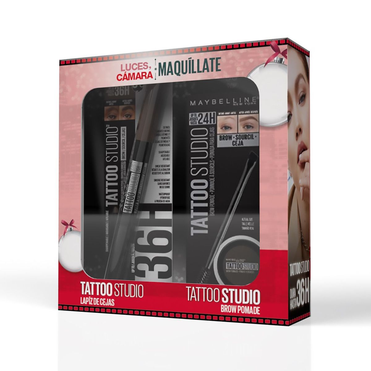 MAYBELLINE - Set Maybelline Pomada de Cejas Tattoo Brow + Delineador de Cejas Tattoo Pencil