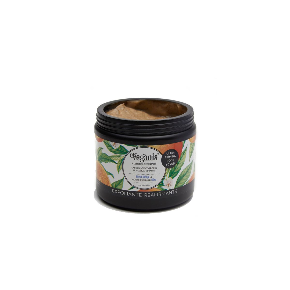 VEGANIS - Exfoliante Corporal Ultra Reafrimante  Neroli Salvaje & Extracto de Oliva 500 g