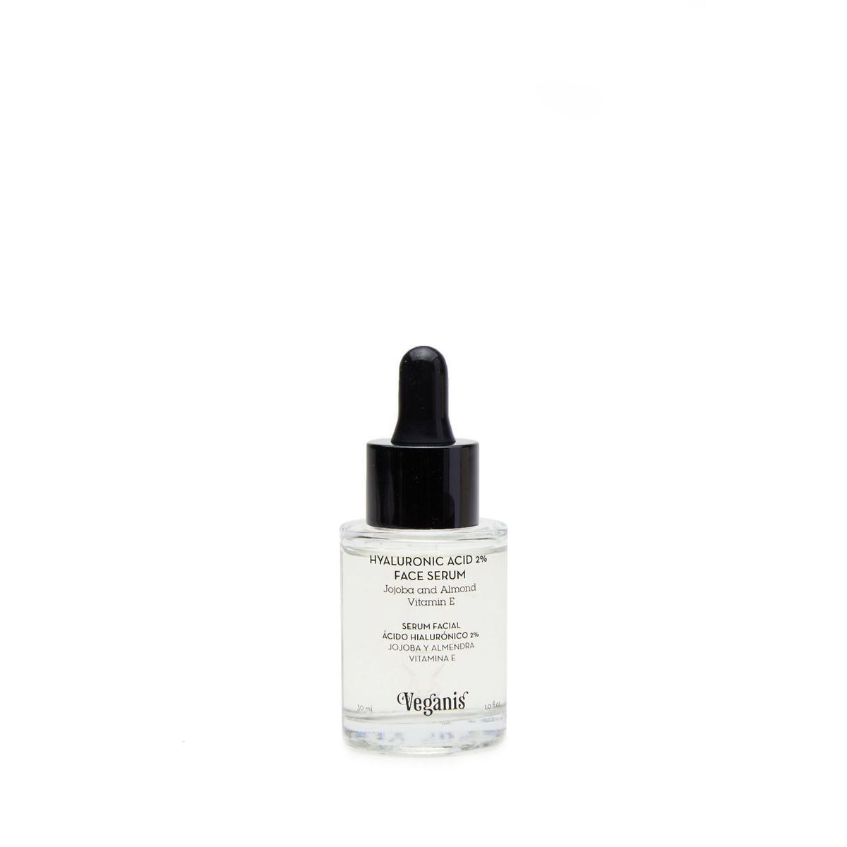 VEGANIS - Serum Facial Acido Hialuronico Jojoba y Almendra, Vitamina E