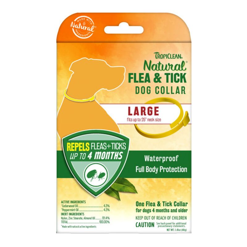 TROPICLEAN - Natural Flea & Tick Perro L Collar Contra Pulgas Y Garrapatas