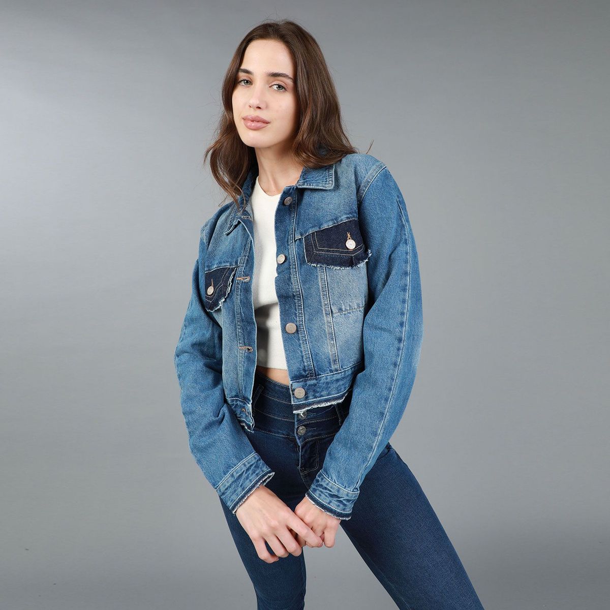 BRONCO AMERICAN - Casaca Jean Mujer Bronco American