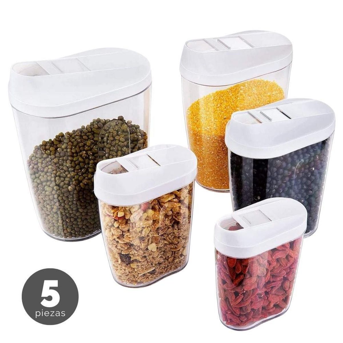 MINARI - Organizadores de Cocina Alacena Recipiente 5psc