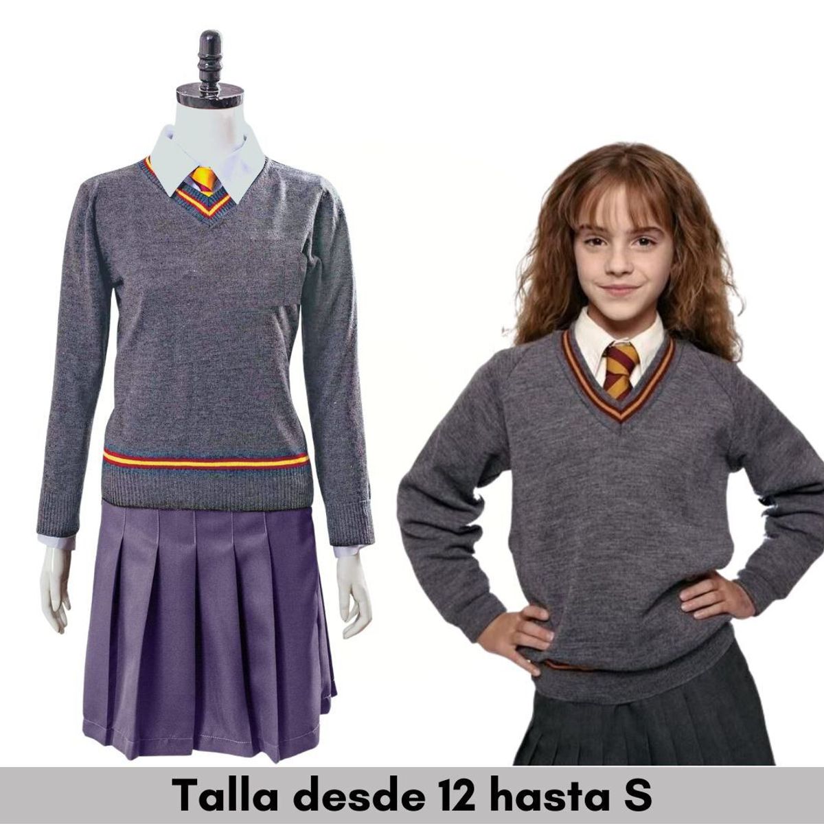 GENERICO - Traje Griffindor Harry Potter Hermione Granger