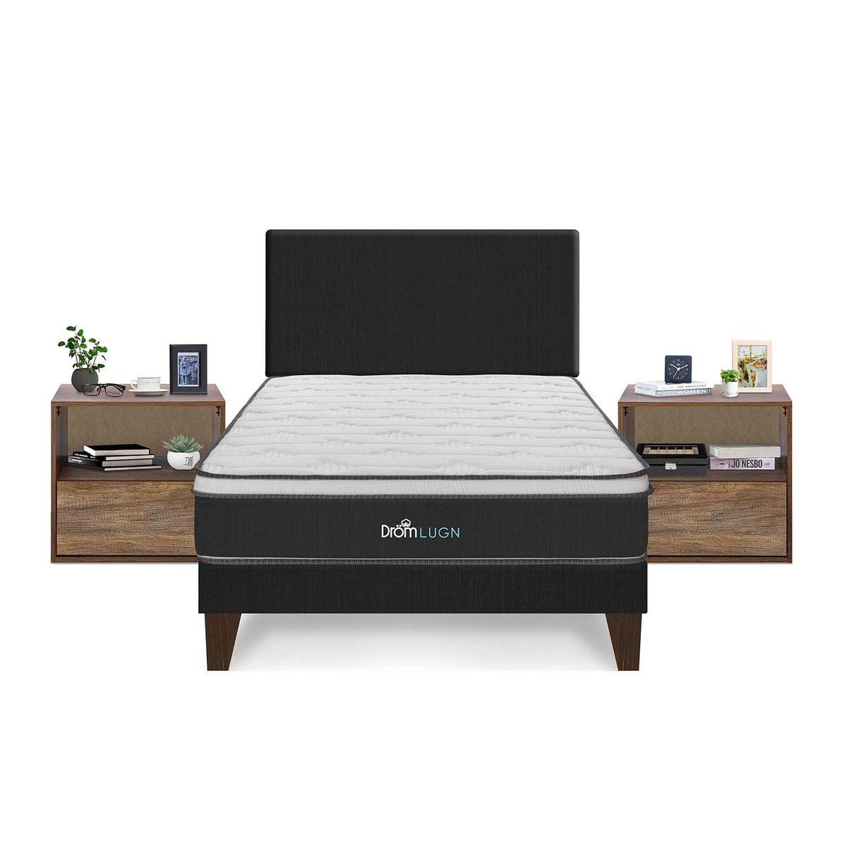 DROM - Dormitorio Europeo Lugn 2Plz + 2 Veladores