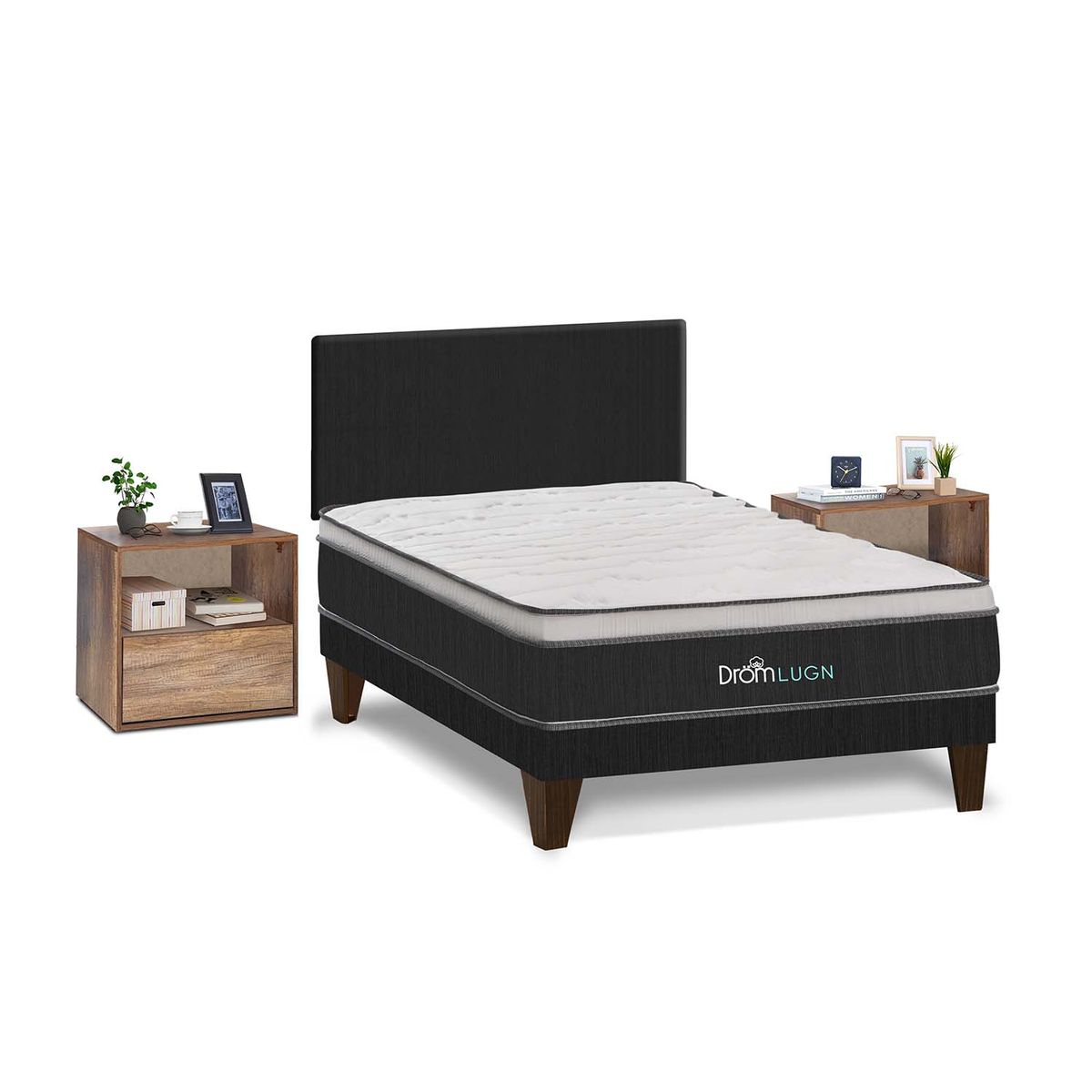 DROM - Dormitorio Europeo Lugn 2Plz + 2 Veladores