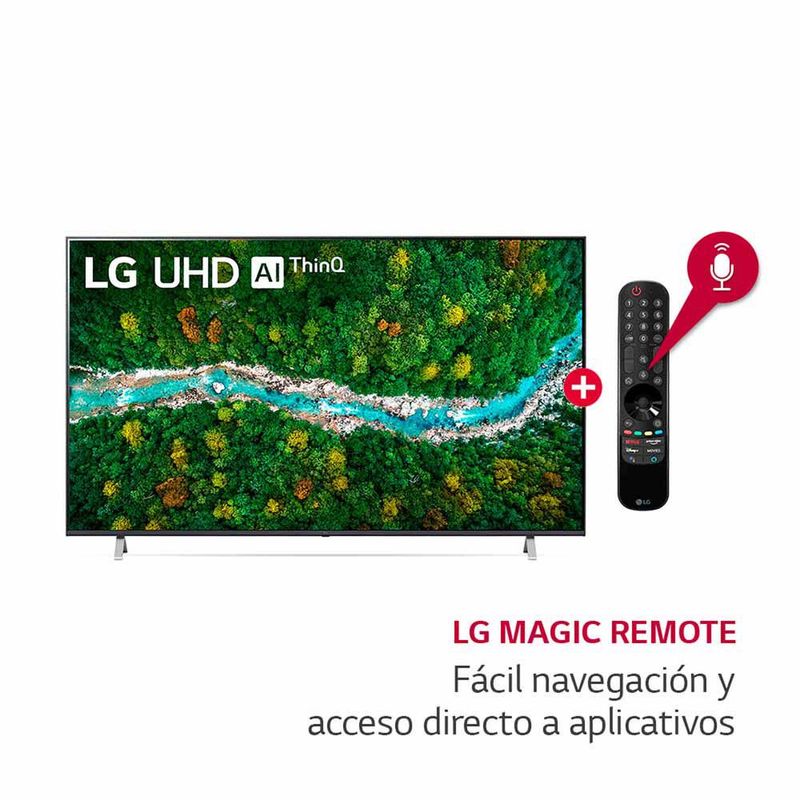LG - Televisor 75" LG UHD 4K ThinQ AI 75UP7760PSB