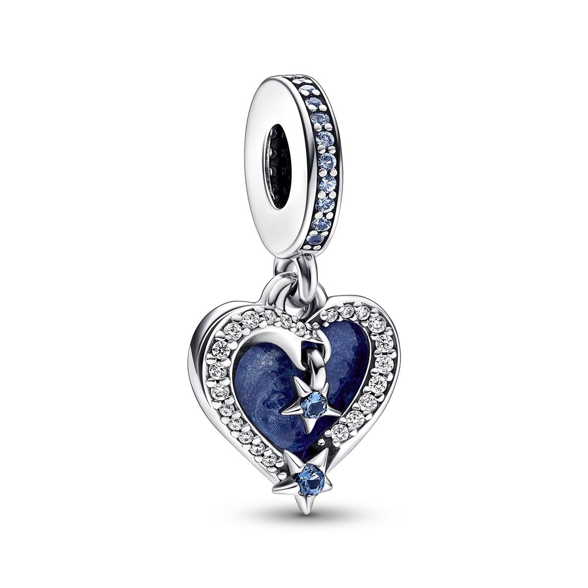 PANDORA - Charm Colgante doble Estrella fugaz celestial y corazón Mujer Pandora