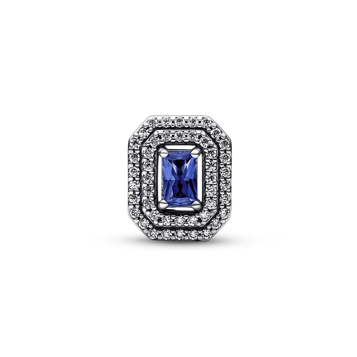 PANDORA - Charm rectangular en niveles Azul brillante Mujer Pandora