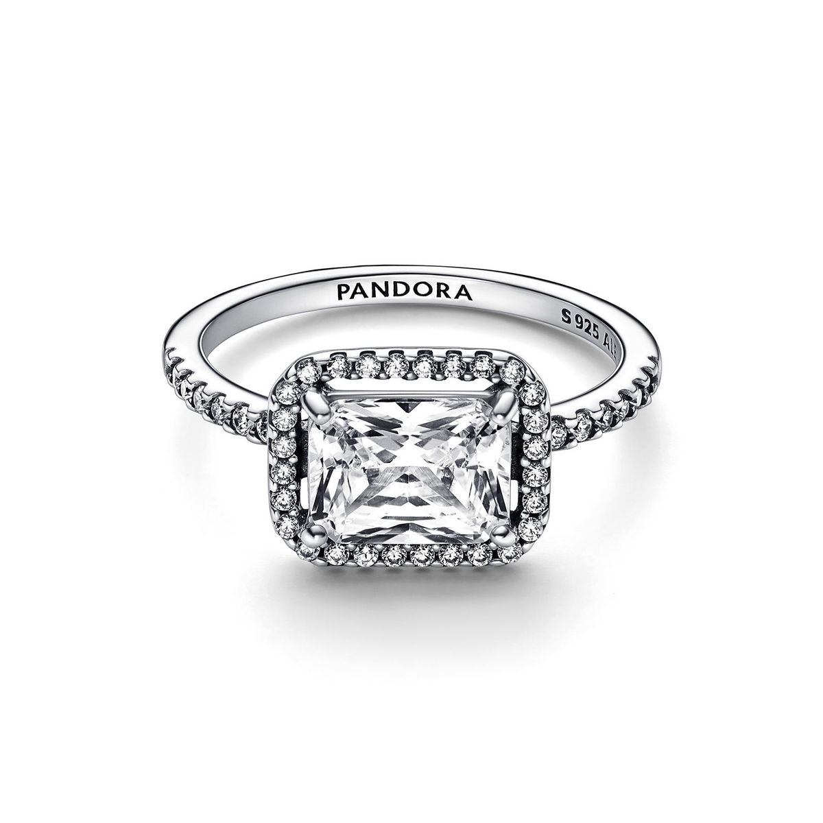 PANDORA - Anillo Halo rectangular reluciente Mujer Pandora PANDORA