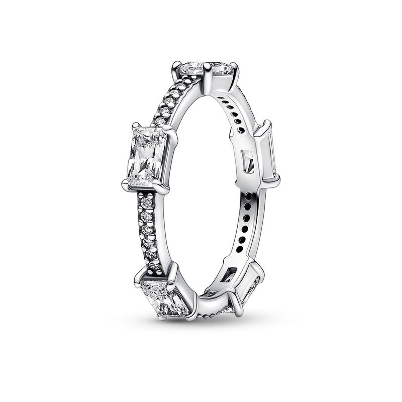 PANDORA - Anillo Barras rectangulares en pavé reluciente Mujer Pandora
