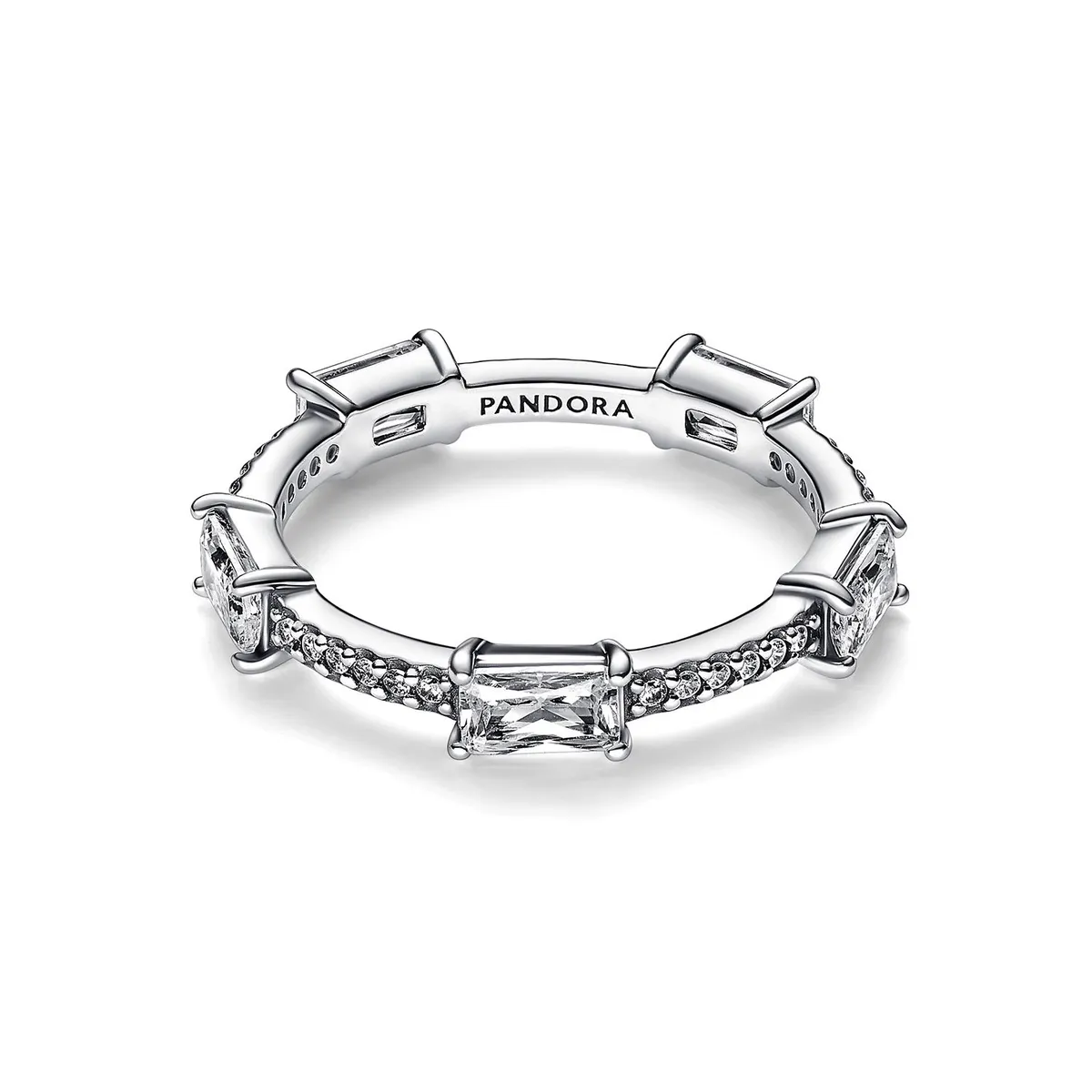 PANDORA - Anillo Barras rectangulares en pavé reluciente Mujer Pandora