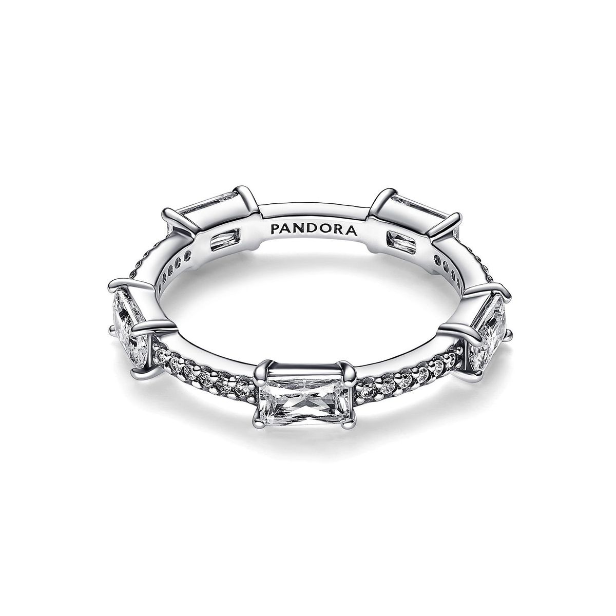 PANDORA - Anillo Barras rectangulares en pavé reluciente Mujer Pandora