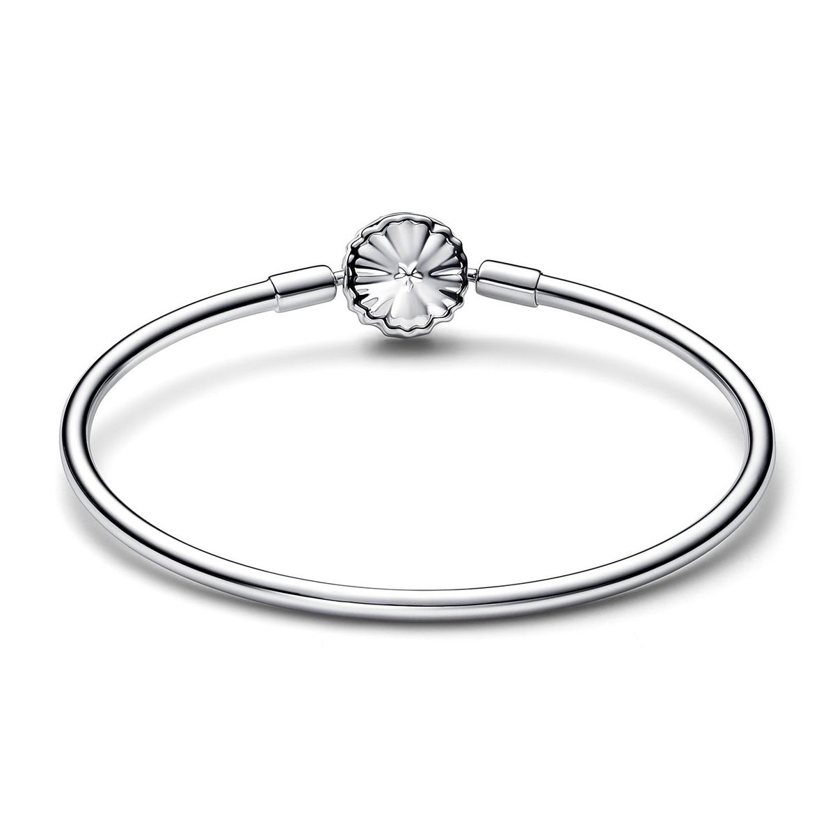 PANDORA - Brazalete-Pulsera rígido con broche Copo de nieve reluciente Mujer Pandora Moments