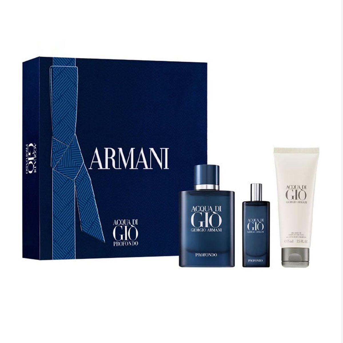GIORGIO ARMANI - Estuche Acqua Di Gio Profondo 75ml + 15ml + Shower Gel 75ml