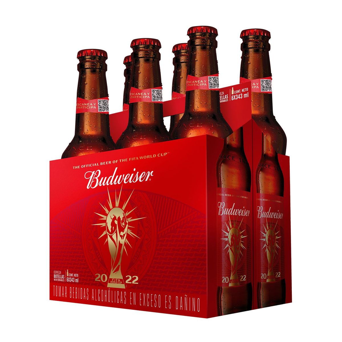 BUDWEISER - BUDWEISER SIX BOTELLA 343ML