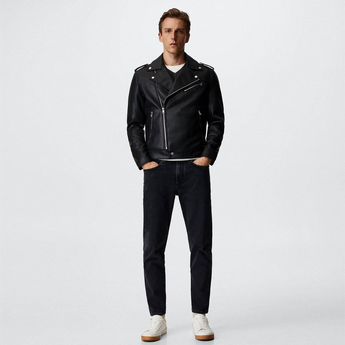 MANGO - Casaca Biker Hombre Mango