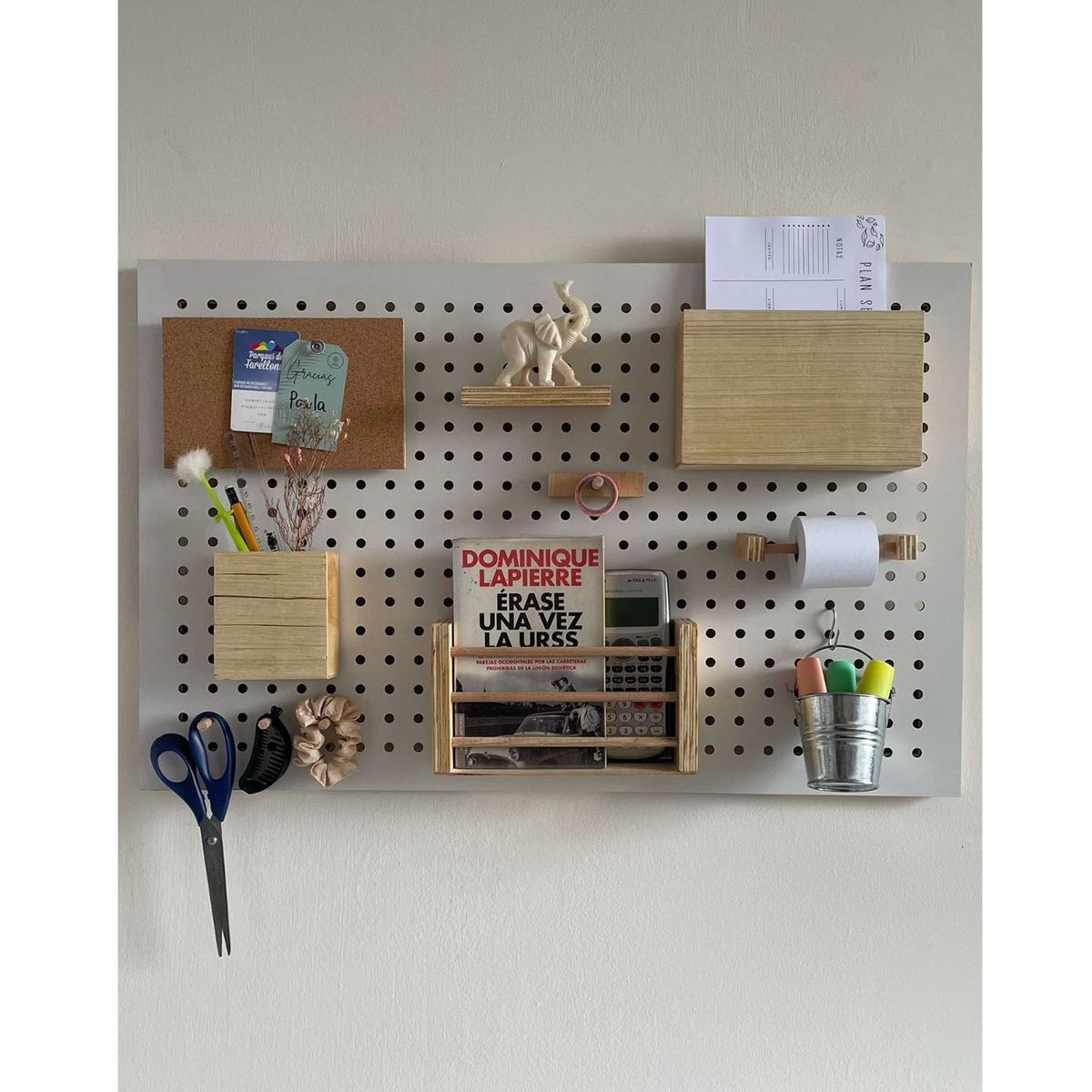 - Organizador para Escritorio Pegboard Blanco