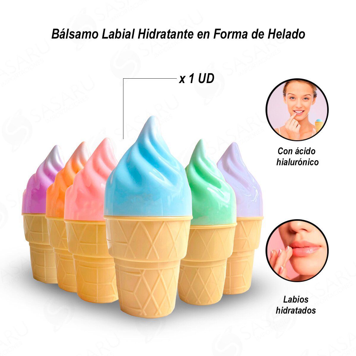  - Bálsamo Labial Hidratante en Forma de Helado