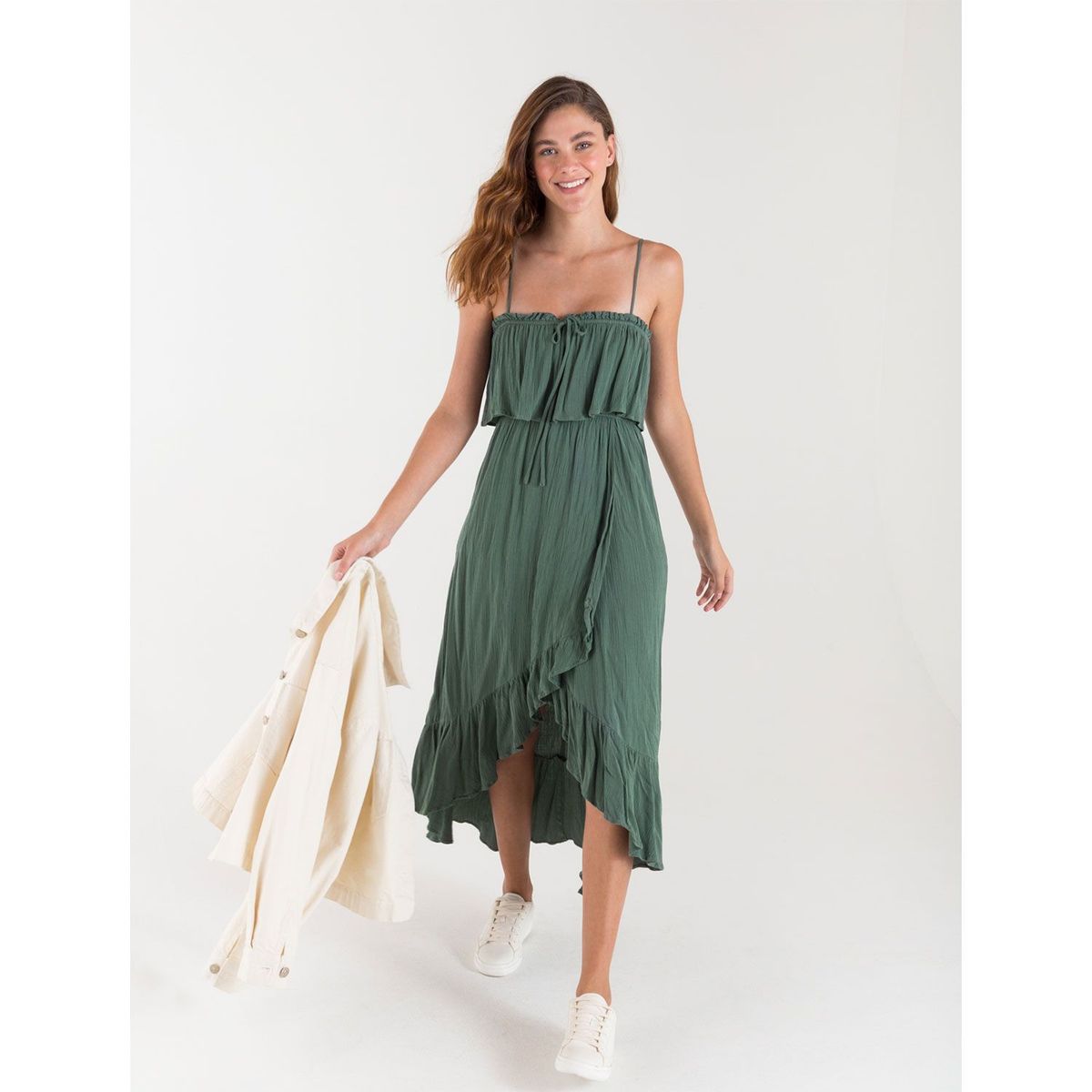 NAF NAF - Vestido Largo Manga Cero Mujer Naf Naf