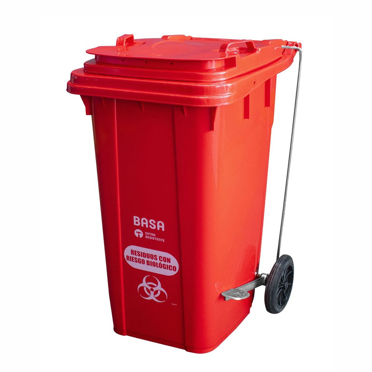 BASA - Tacho con Ruedas Automático Gorila Covid 19 120 Lt Rojo