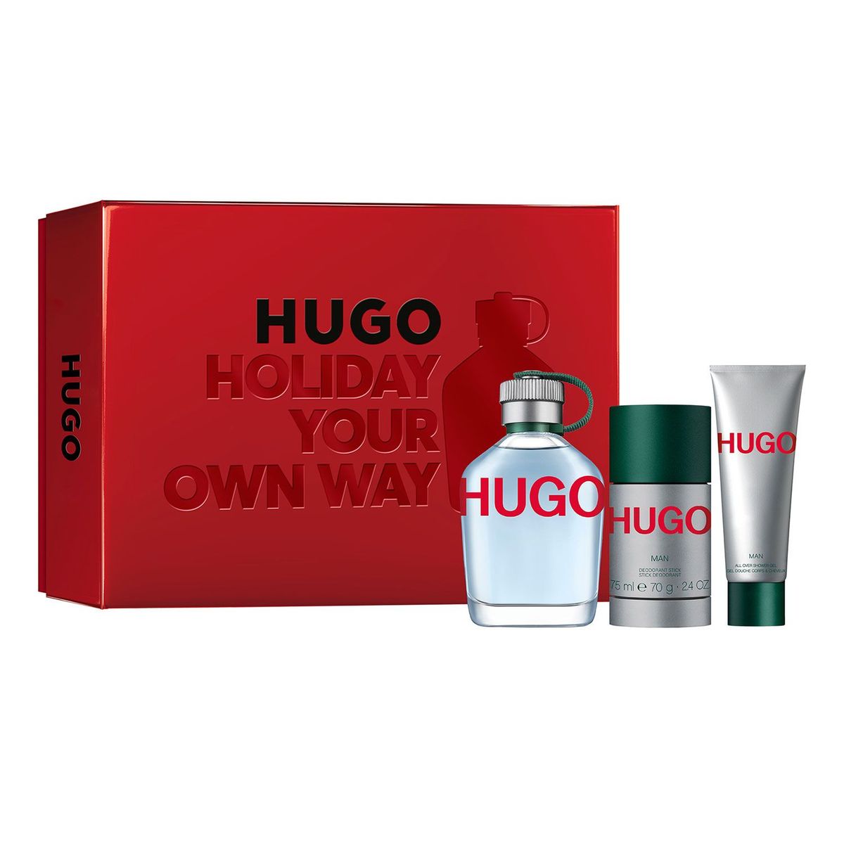 HUGO BOSS - Estuche Hugo Man For Him Eau de Toilette 125 ml +Desodorante 75 ml + Shower Gel 100 ml