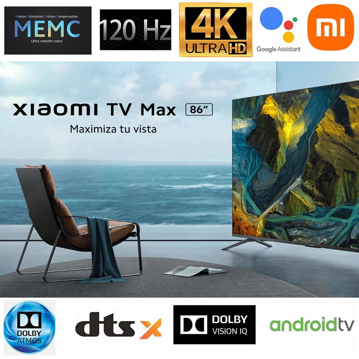 XIAOMI - Televisor 86" Xiaomi 4K UHD Smart Android TV