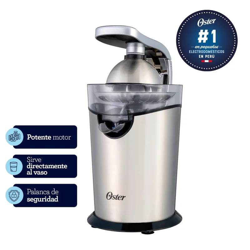 OSTER - Exprimidor de cítricos 300W de acero inoxidable