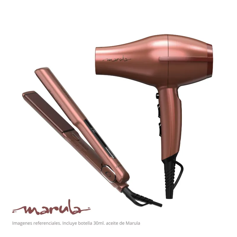 GAMA - Pack Marula: Plancha Starlight + Secadora Tempo GAMA