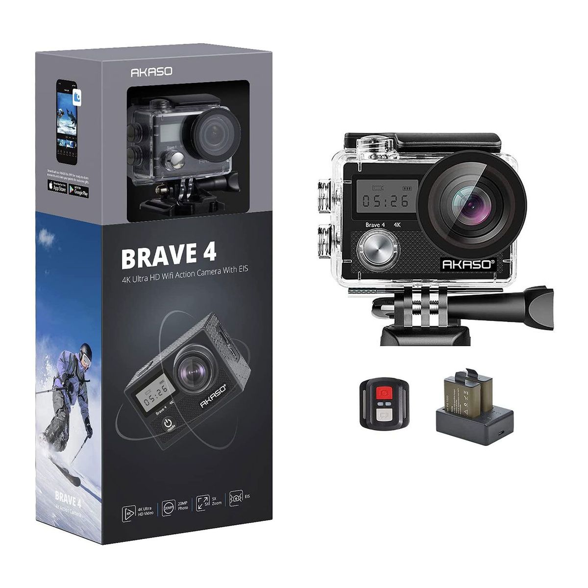 AKASO - Cámara Acción AKASO BRAVE 4 AKASO