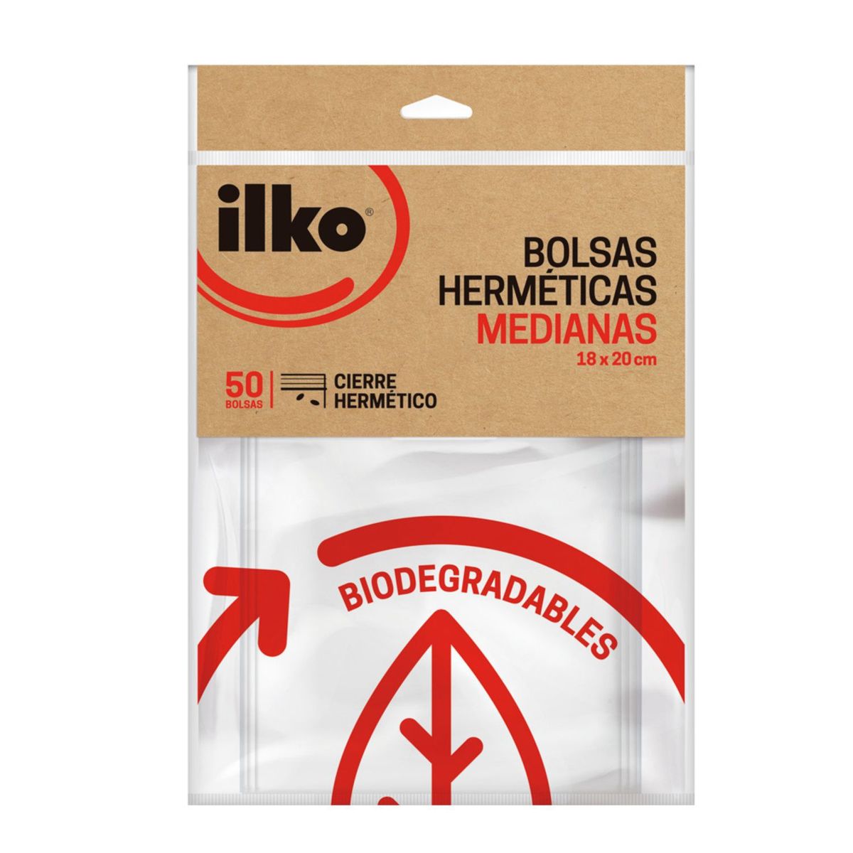 ILKO - Bolsa Hermetica Colacion 18x20cm Biodegradable
