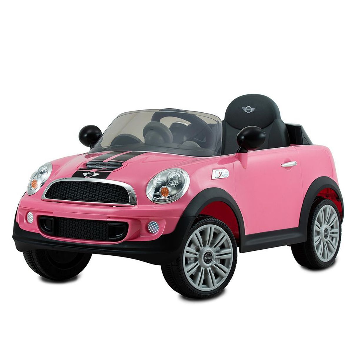 INFANTI - Carro a Batería para Niños Mini Cooper Rosado 6V Infanti