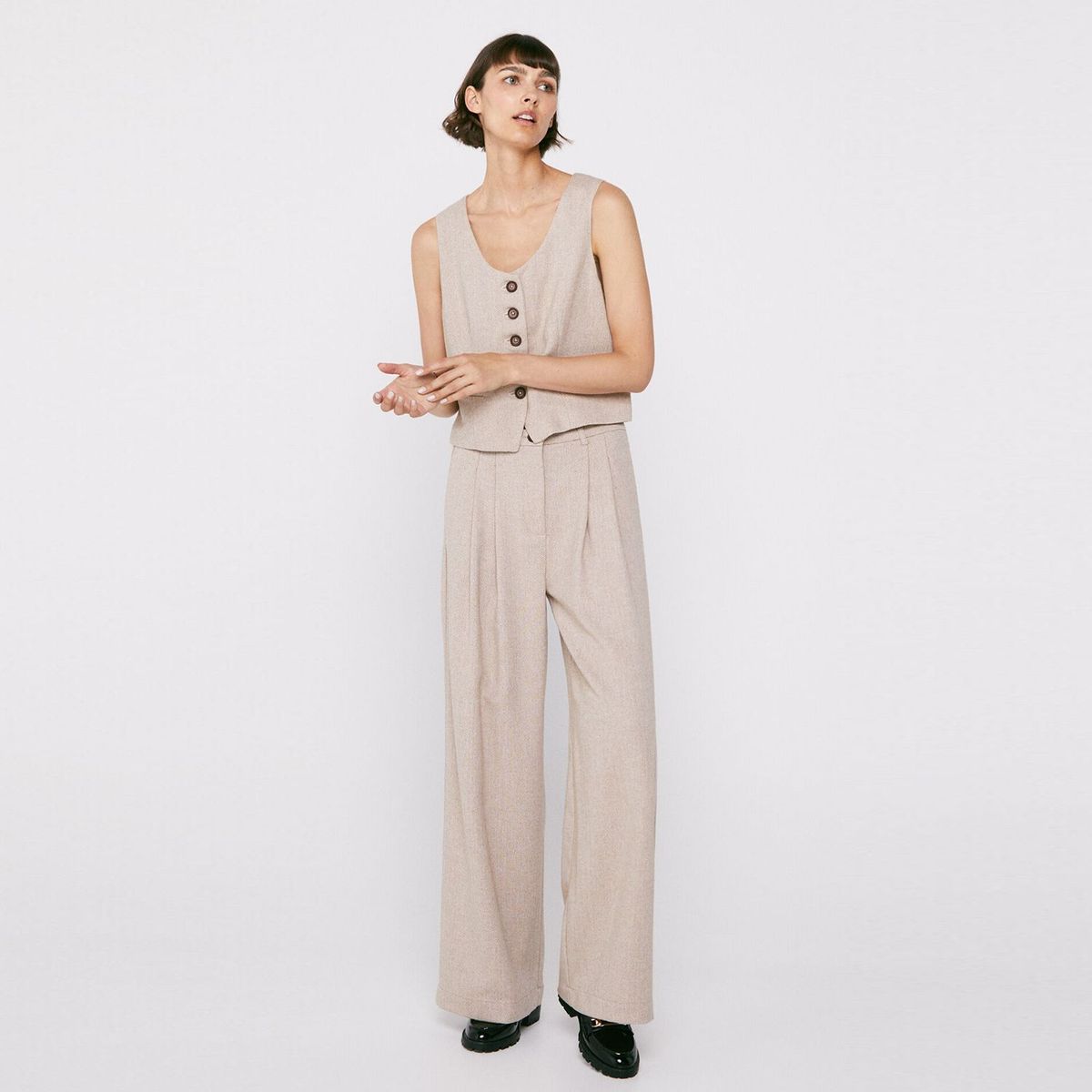 CORTEFIEL - Chaleco Liso Mujer Cortefiel