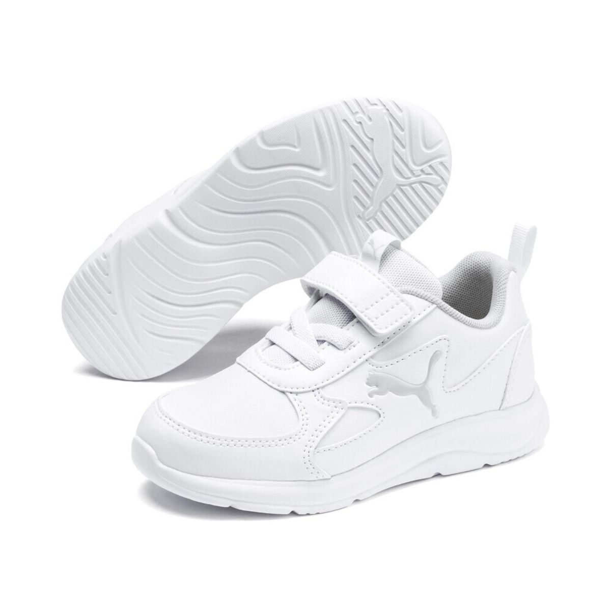PUMA - Zapatilla Escolar Fun Racer Blanco Niña Puma