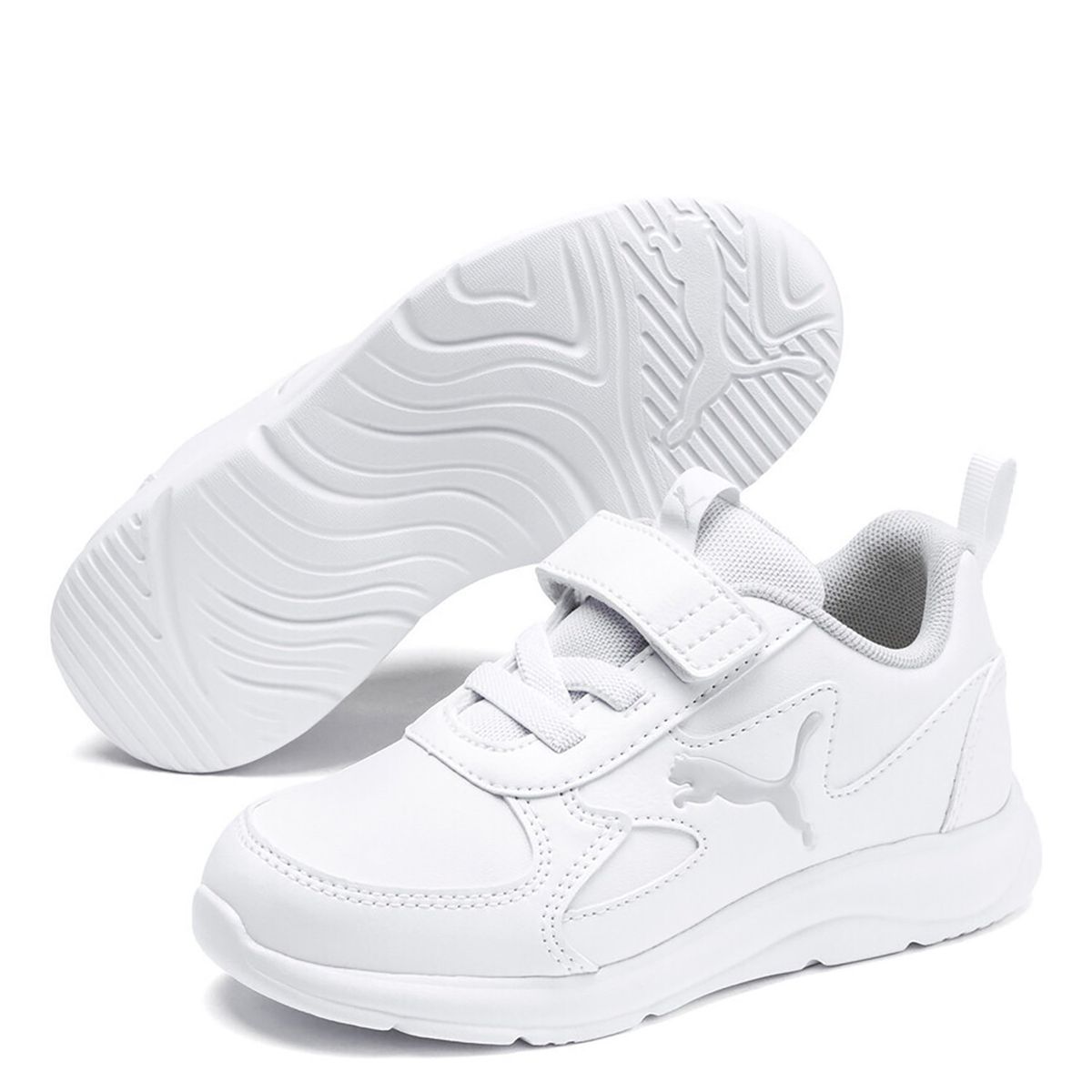 PUMA - Zapatilla Escolar Fun Racer Blanco Niña Puma