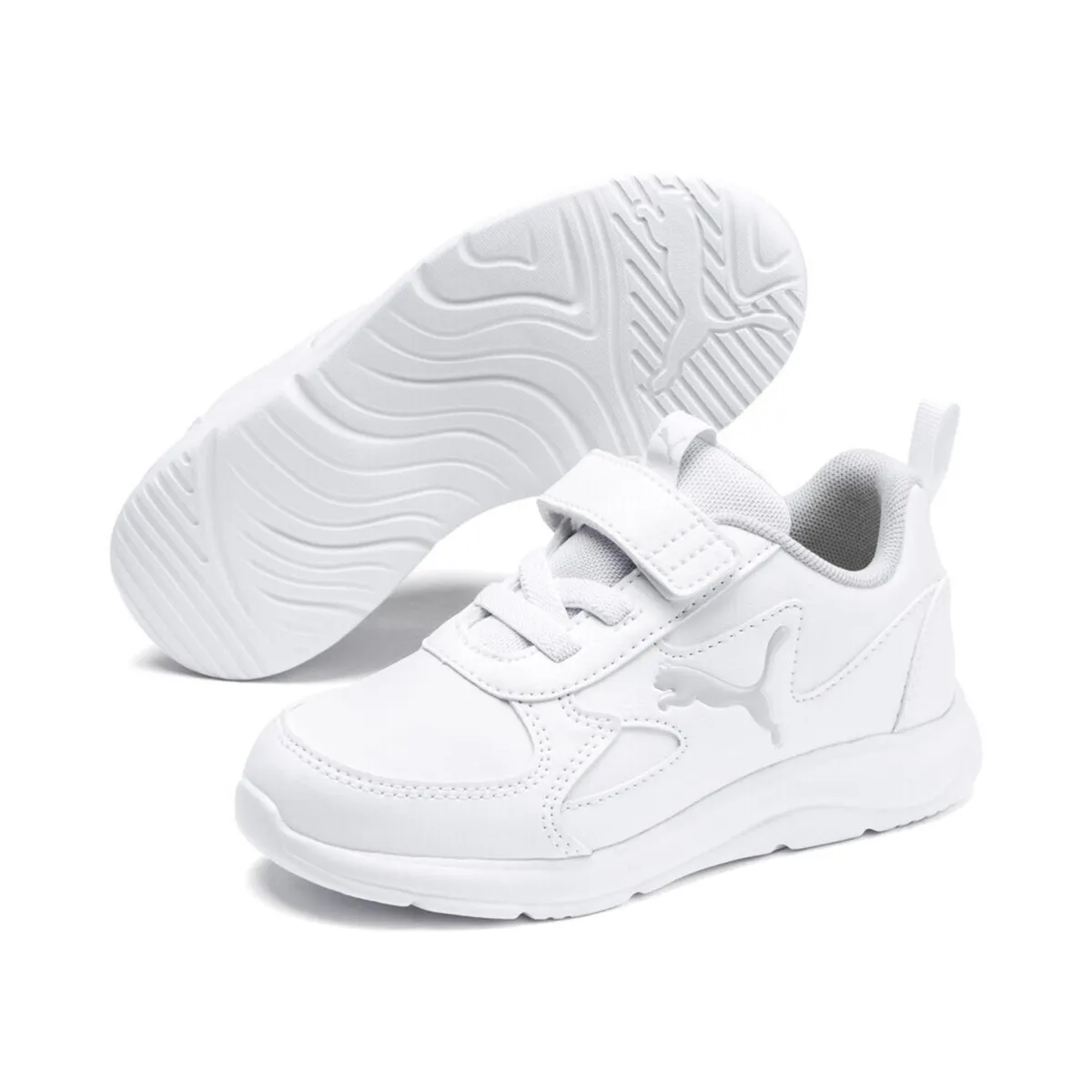 PUMA - Zapatilla Escolar Fun Racer Blanco Niña Puma