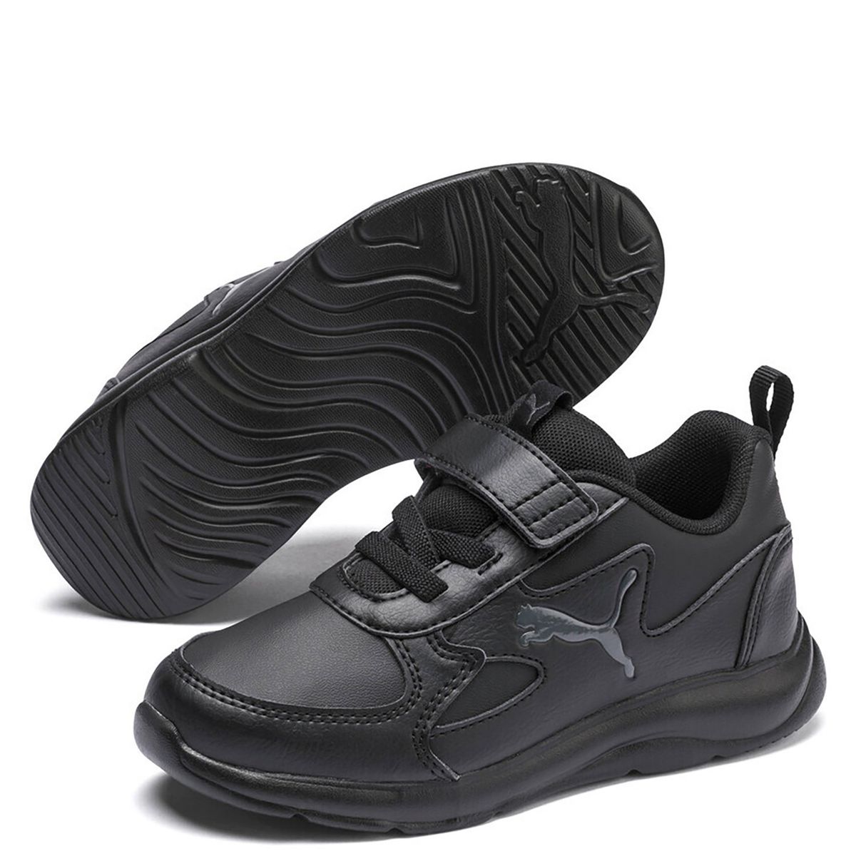 PUMA - Zapatilla Escolar Fun Racer Negro Niño Puma