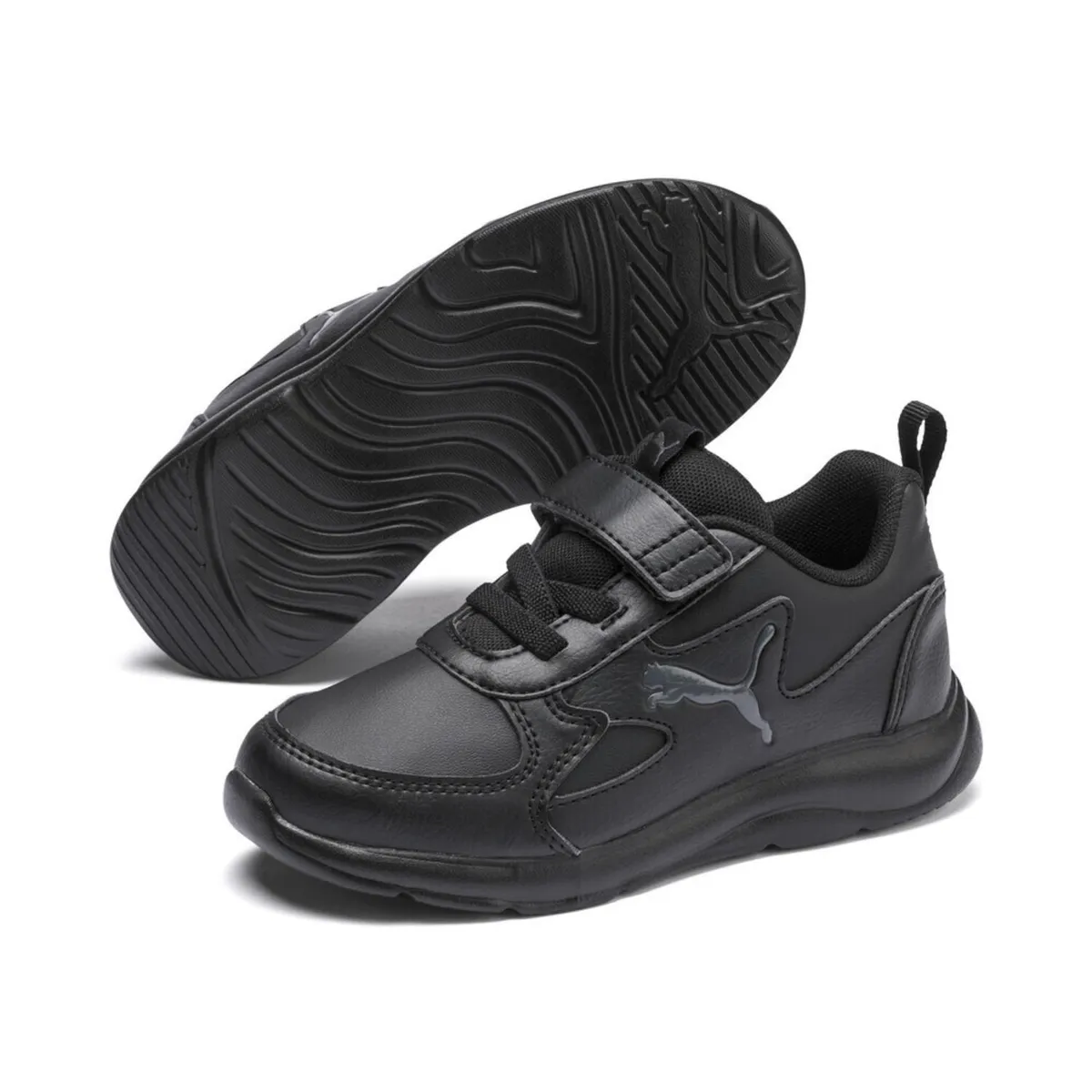 PUMA - Zapatilla Escolar Fun Racer Negro Niño Puma