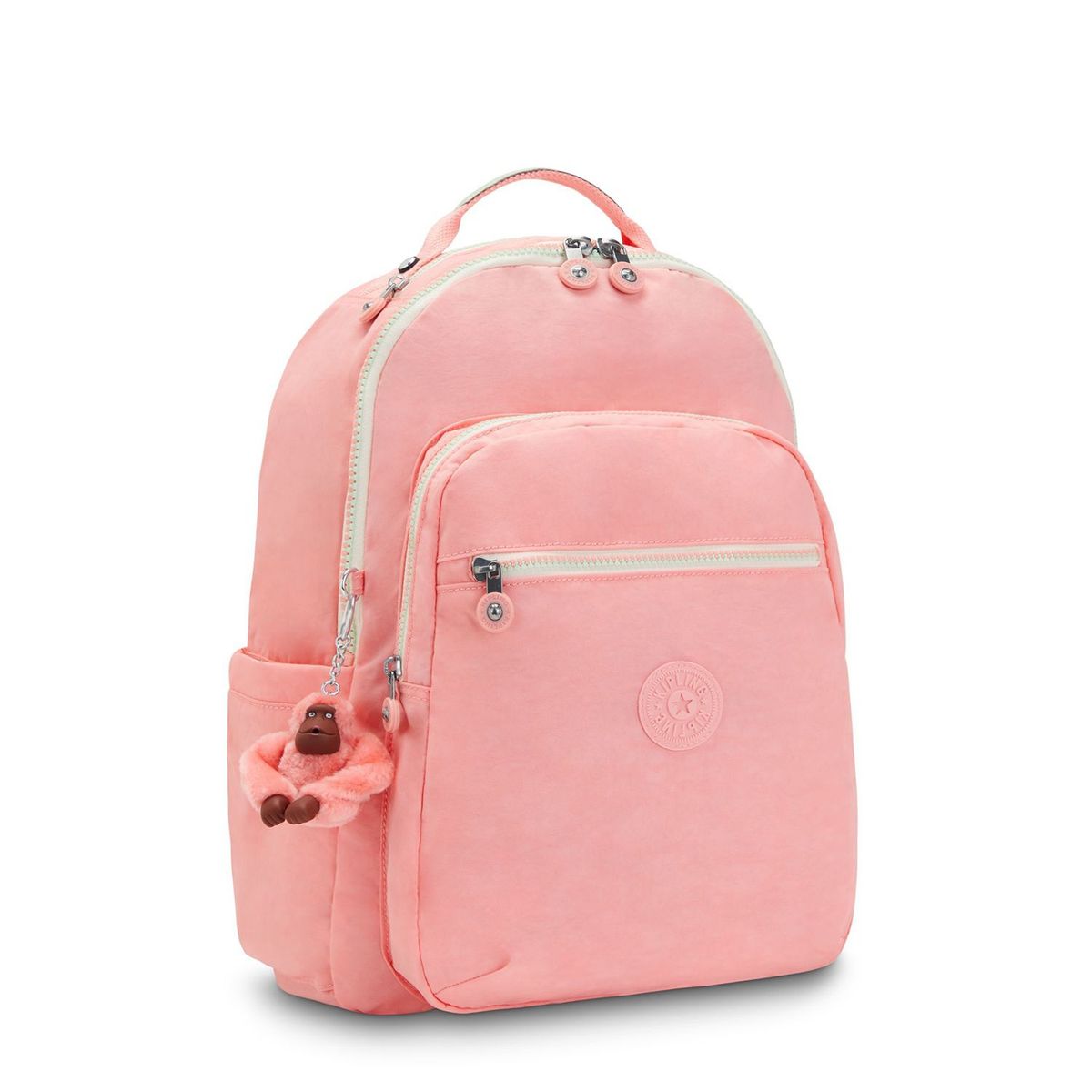 KIPLING - Mochila Escolar Seoul Pink Candy Combo Kipling