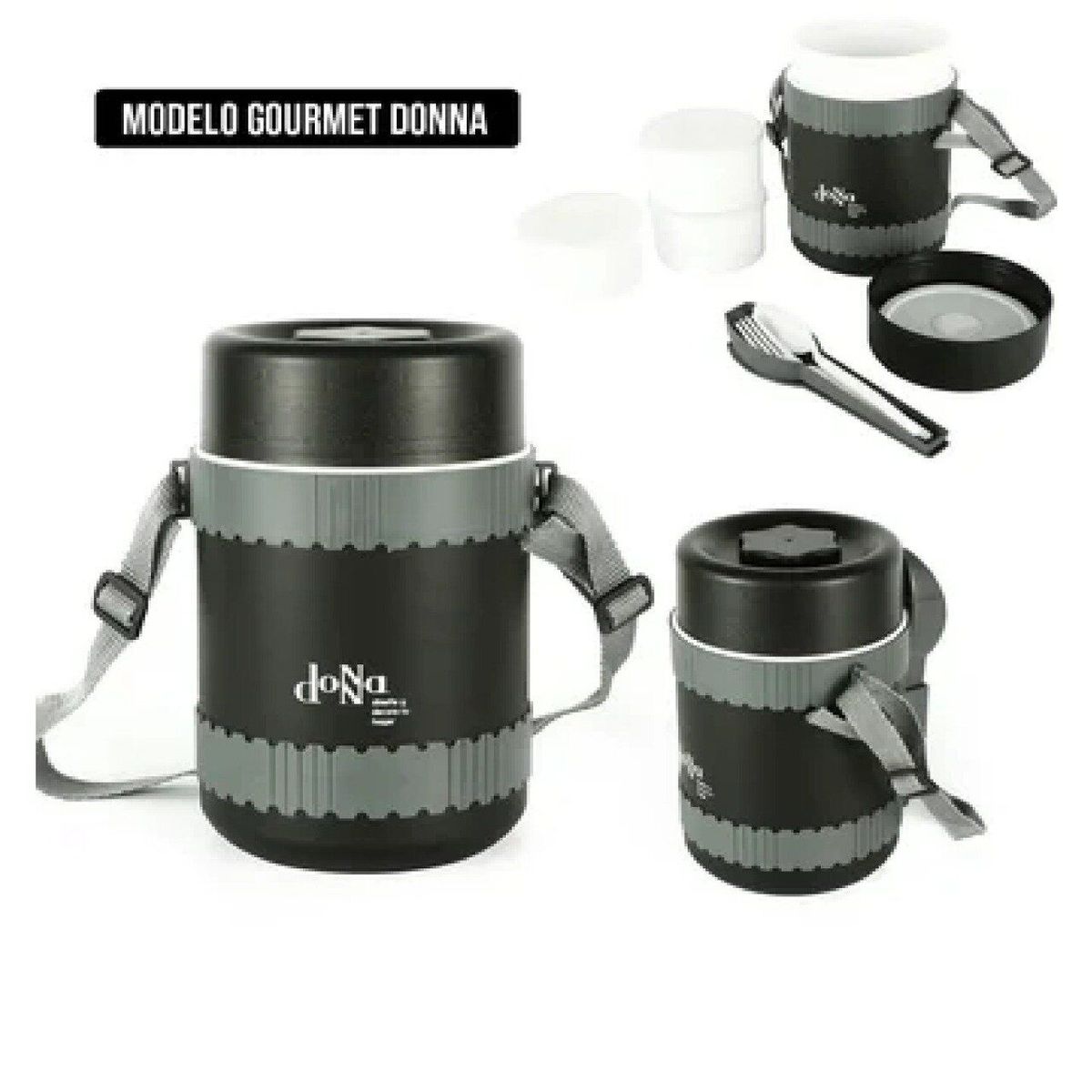 LH ELECTRONIC - Termo Comida 3 Tapers Gourmet Donna