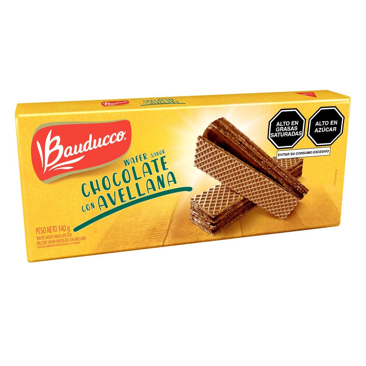 BAUDUCCO - Wafer Bauducco Chocolate Con Avellana 140gr