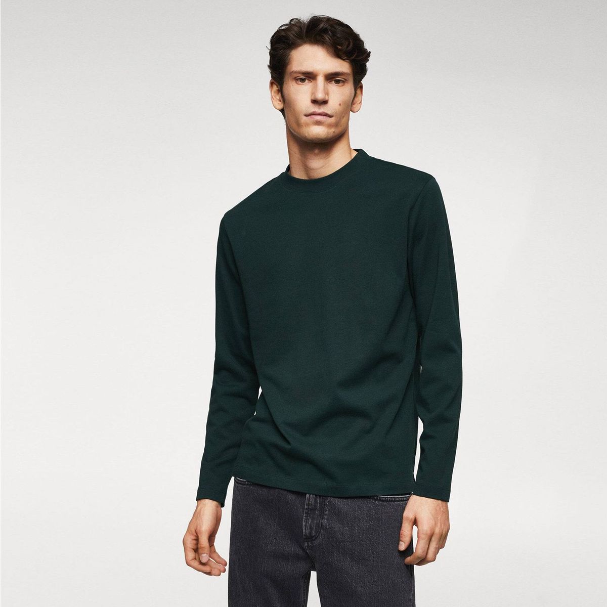 MANGO - Polo Manga Larga Hombre Mango