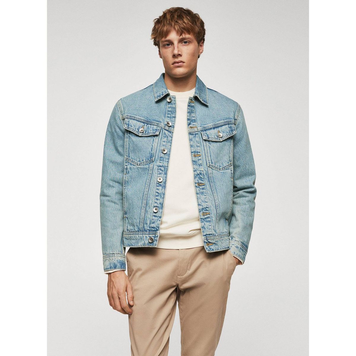 MANGO - Casaca Vaquera Hombre Mango