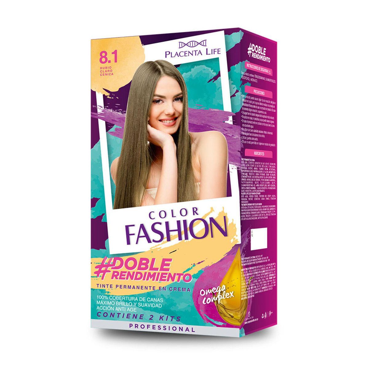 COLOR FASHION - Tinte para Cabello Rubio Claro Cenizo Color Fashion