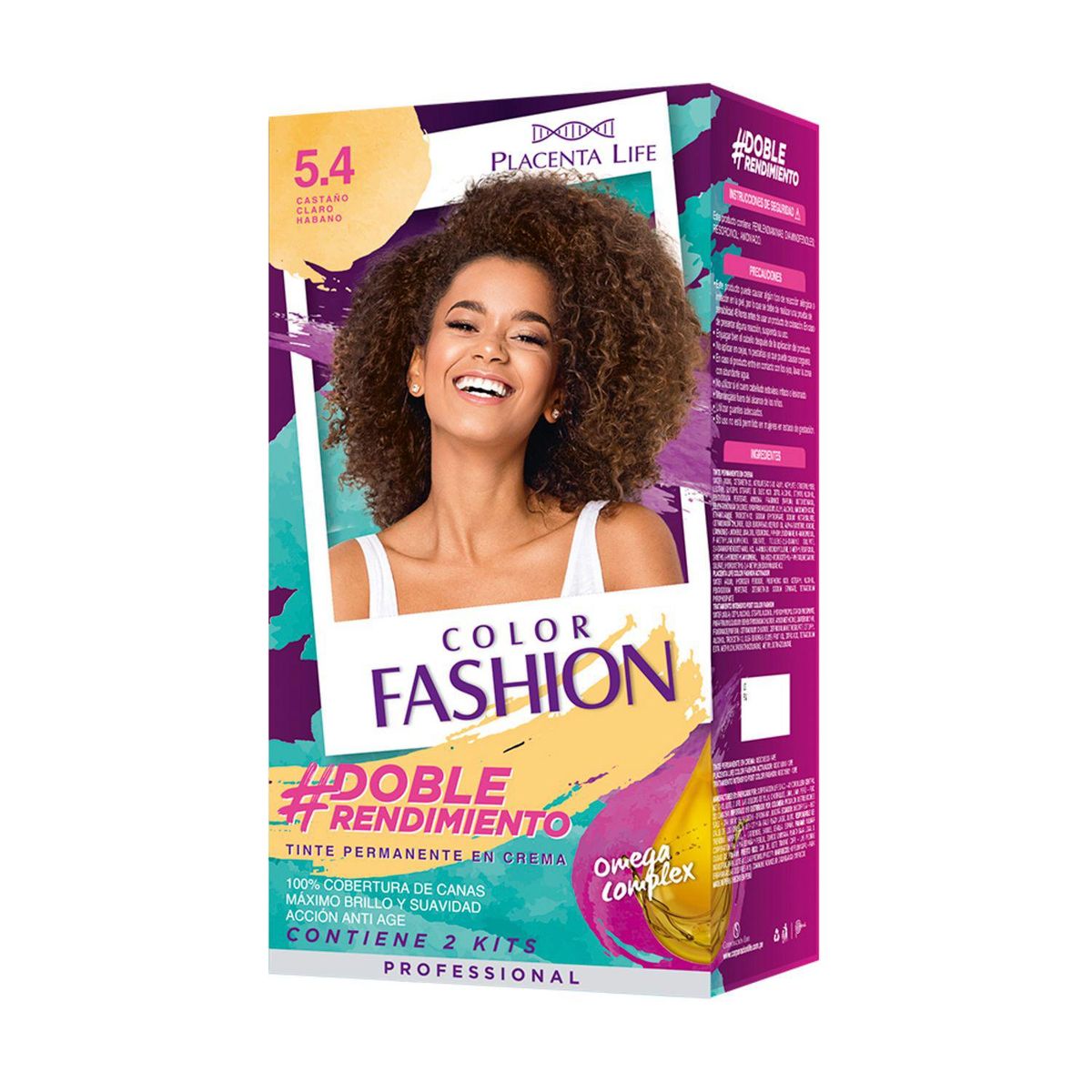 COLOR FASHION - Tinte para Cabello Castaño Claro Habano Color Fashion