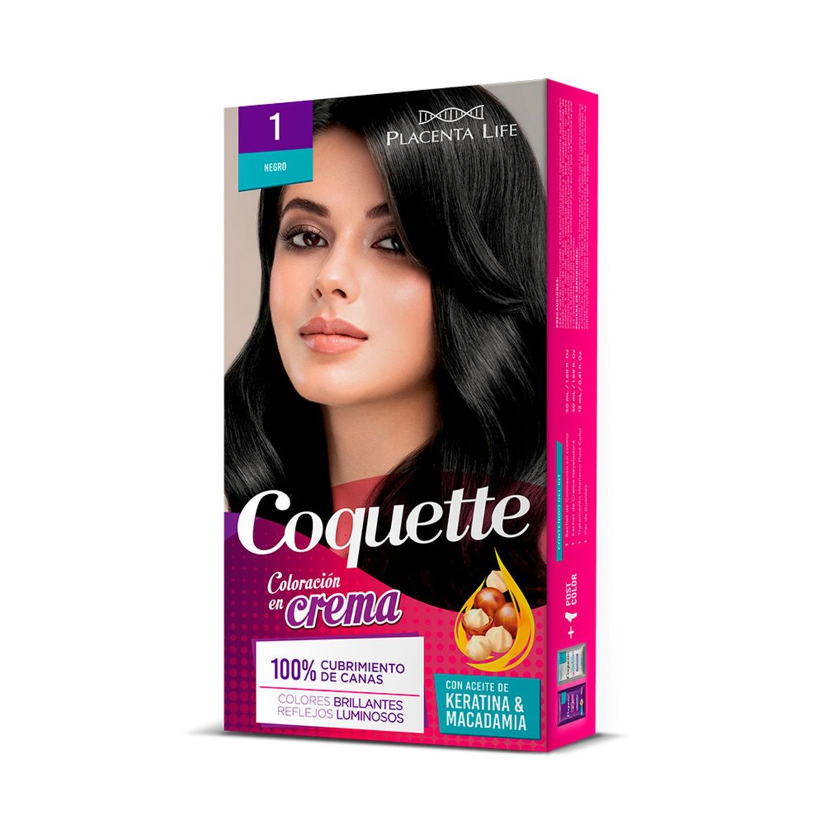 COQUETTE - Kit Tinte para Cabello 1 Negro 1 Aplicación Coquette