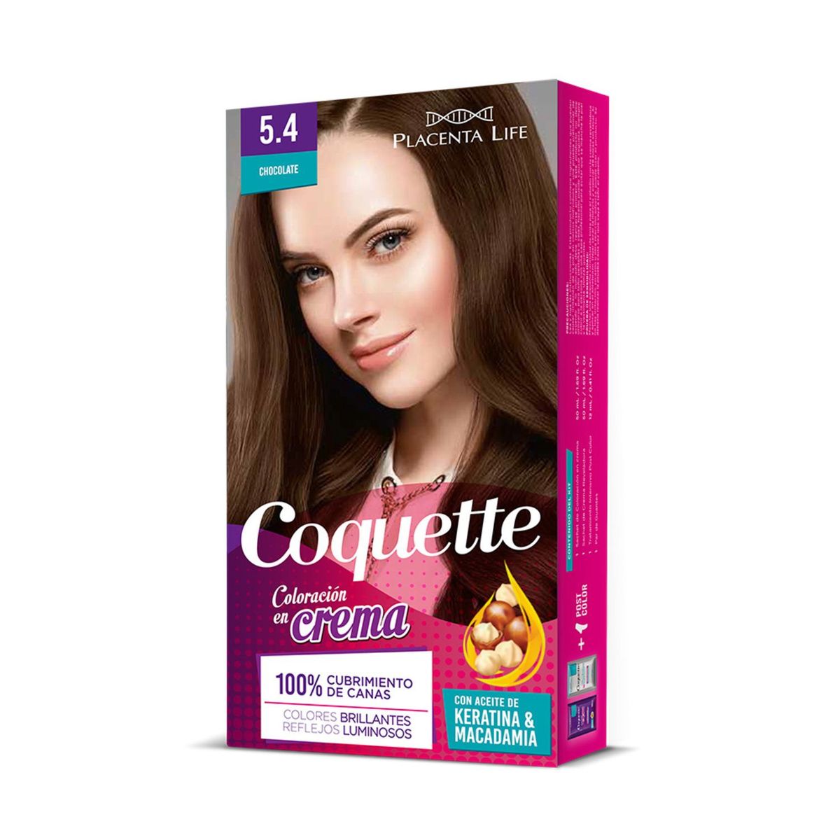 COQUETTE - Kit Tinte para Cabello 5.4 Chocolate 1 Aplicación Coquette