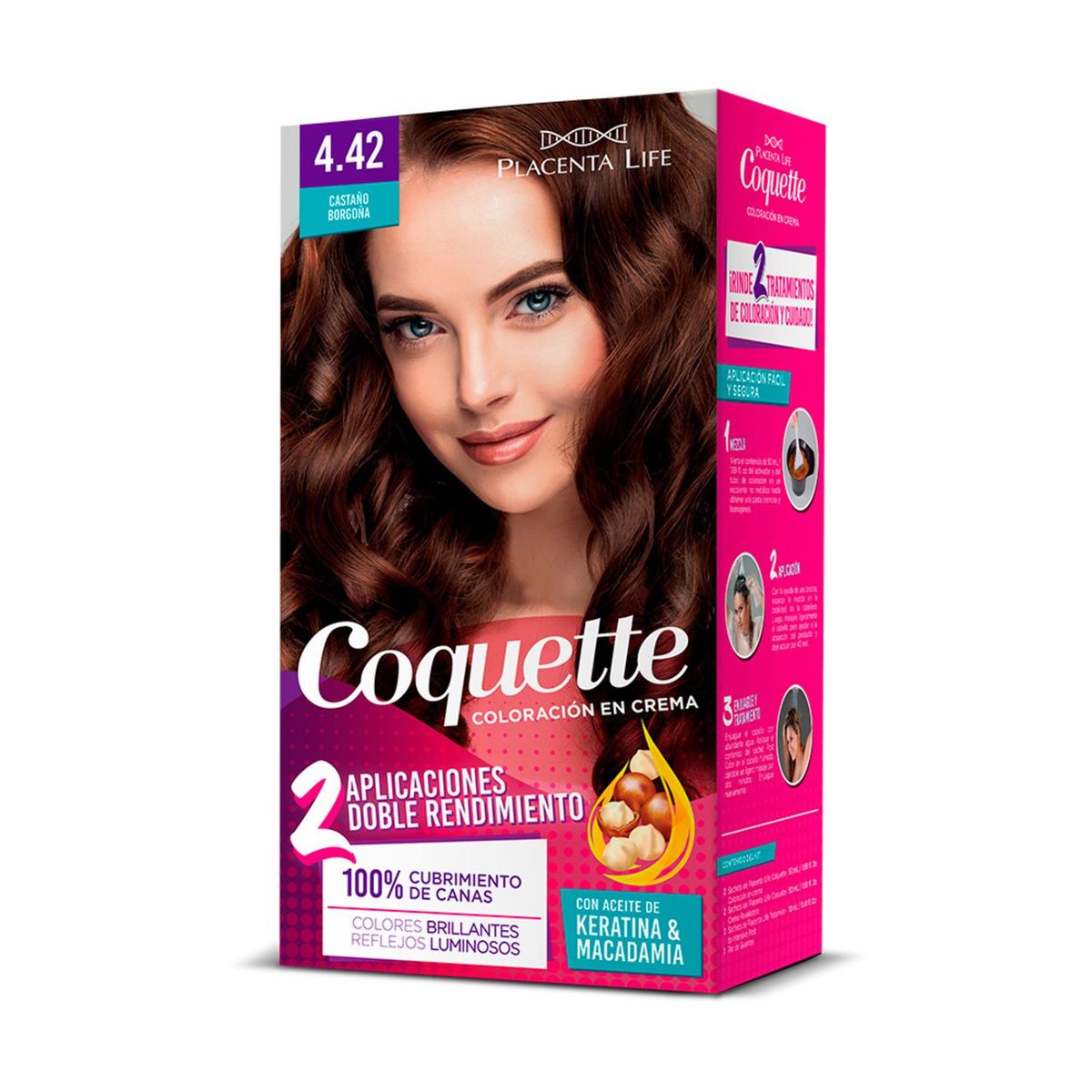 COQUETTE - Tinte para Cabello Castaño Borgoña Coquette